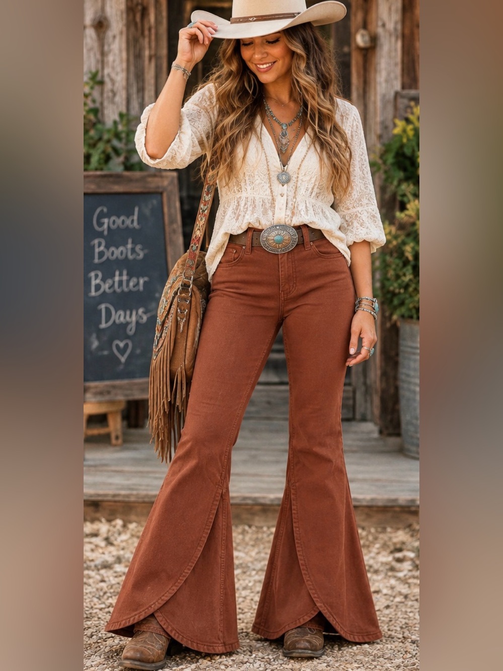 Shyanne Super Flare Jeans High Rise Bell Bottom Hippie Petal Flare Hem Jeans